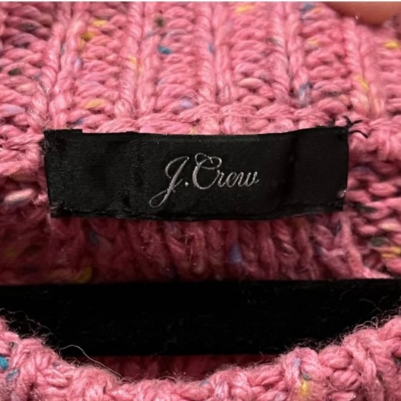 J.CREW Knit Pink Multicolor Dots Vintage Sweater - Picture 2 of 5